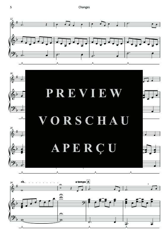 gallery: Changes - Gentle Melodies for Weddings, Church, and Other Occasions, , Trompete in B und Klavier