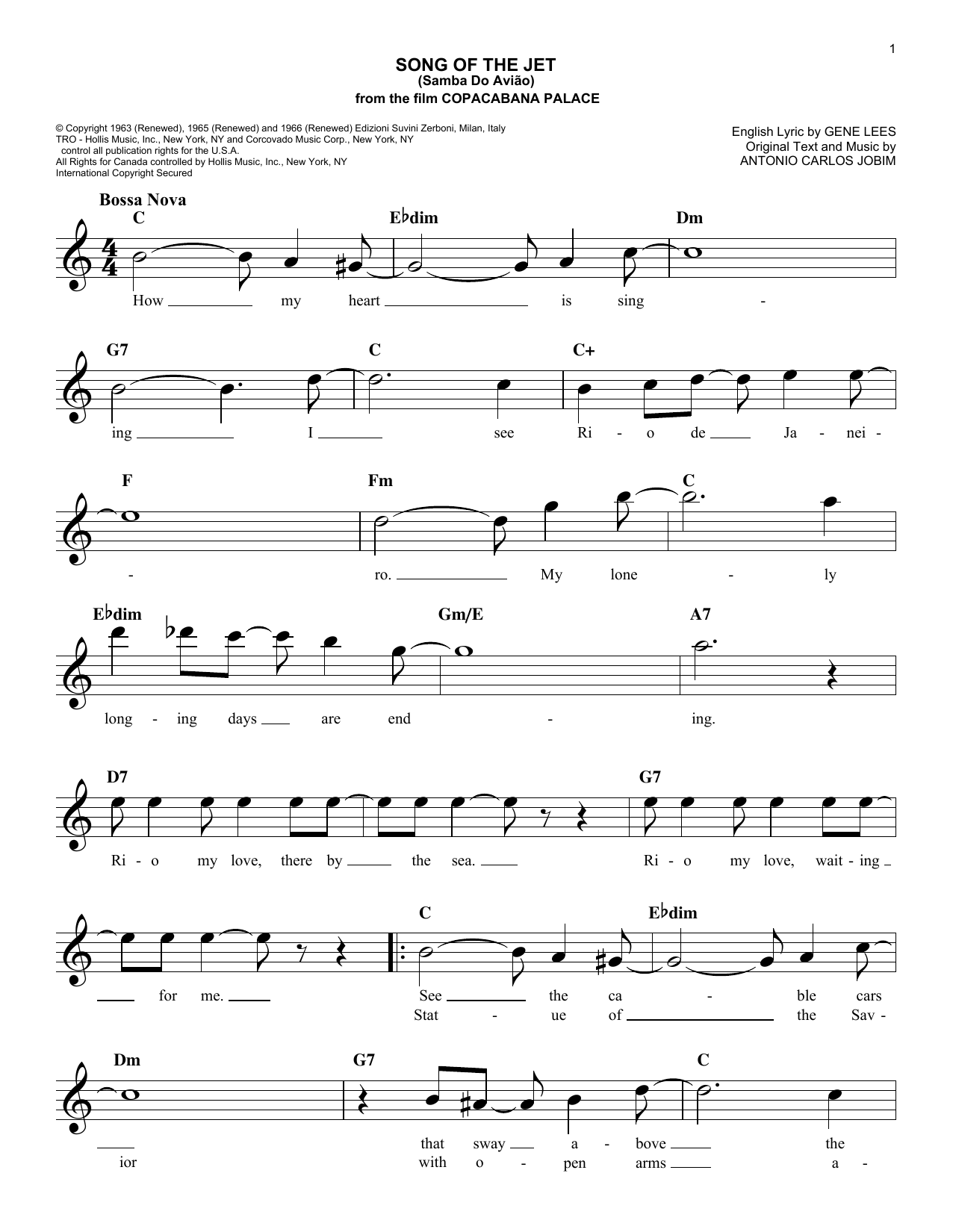 Produktgalerie: Seite 1 von 1 Song Of The Jet (Samba do Avião), Antonio Carlos Jobim