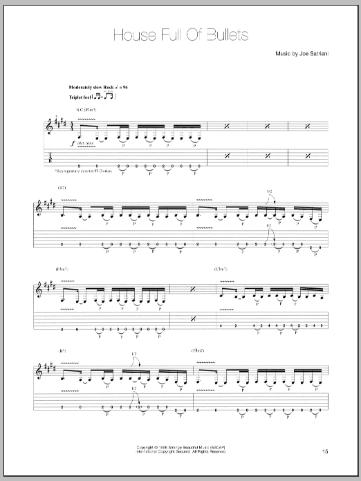 Produktgalerie: Seite 1 von 1 House Full Of Bullets, Joe Satriani, Gitarre