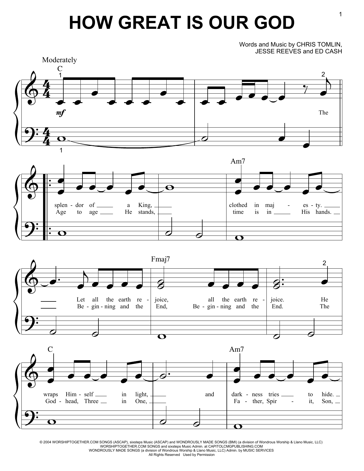 Produktgalerie: Seite 1 von 1 How Great Is Our God, Chris Tomlin, Klavier
