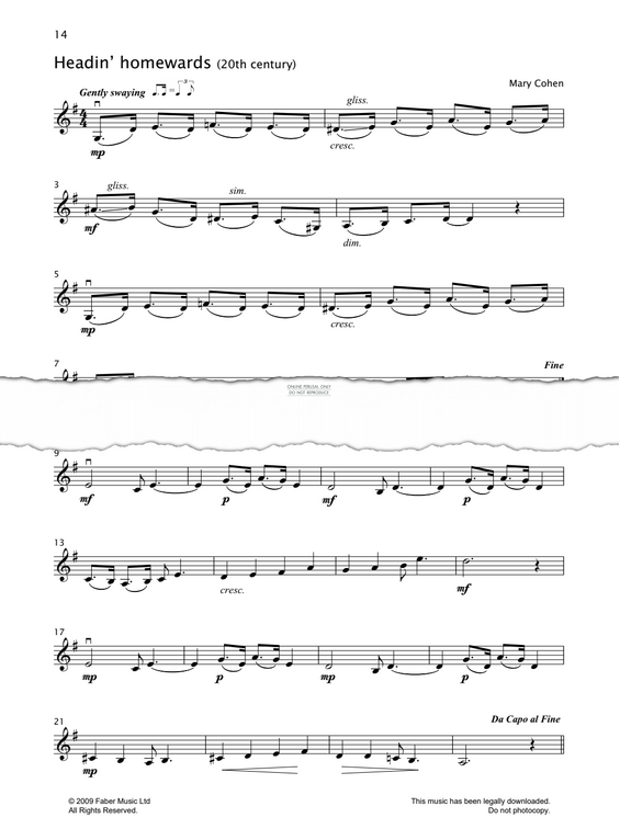 Produktgalerie: Seite 1 von 1 Headin' Homewards, Mary Cohen, Violine