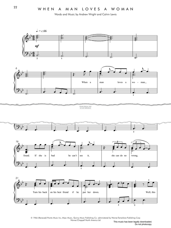Produktgalerie: Seite 1 von 1 When A Man Loves A Woman, Andrew Wright, Klavier