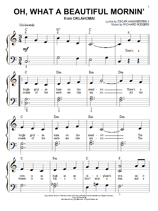 Produktbild zu: Oh, What A Beautiful Mornin' (from Oklahoma!)