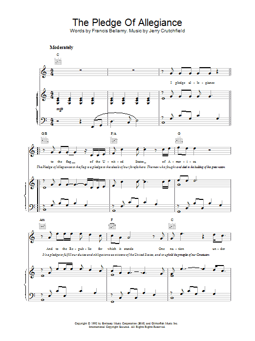 Product gallery: Page 1 of 1 The Pledge Of Allegiance, Lee Greenwood