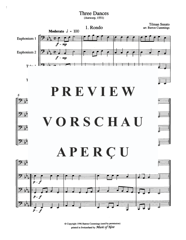 Produktgalerie: Seite 4 von 10 Drei Tänze, , Tuba Quartett EETT