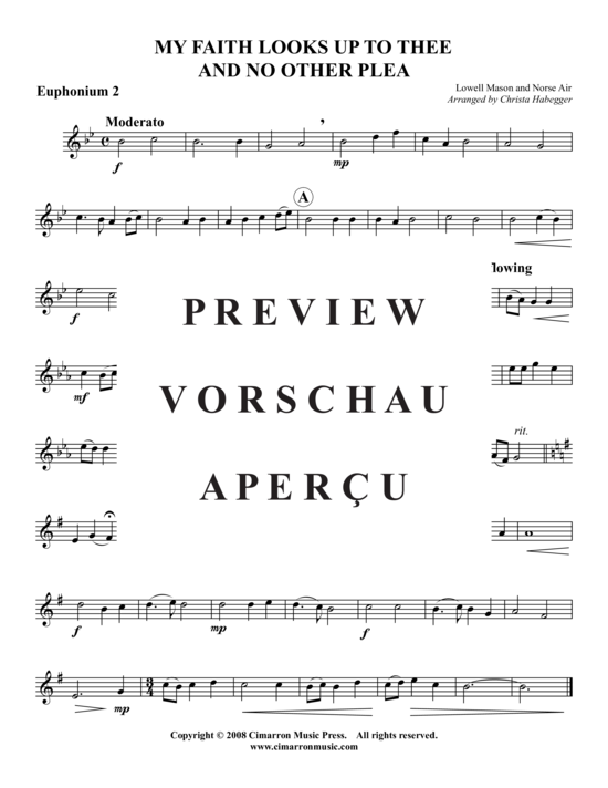 Product gallery: Page 7 of 9 My Faith Looks Up to Thee/No Other Plea , , (Tuba Quartet: 2x Baritone, 2xTuba)