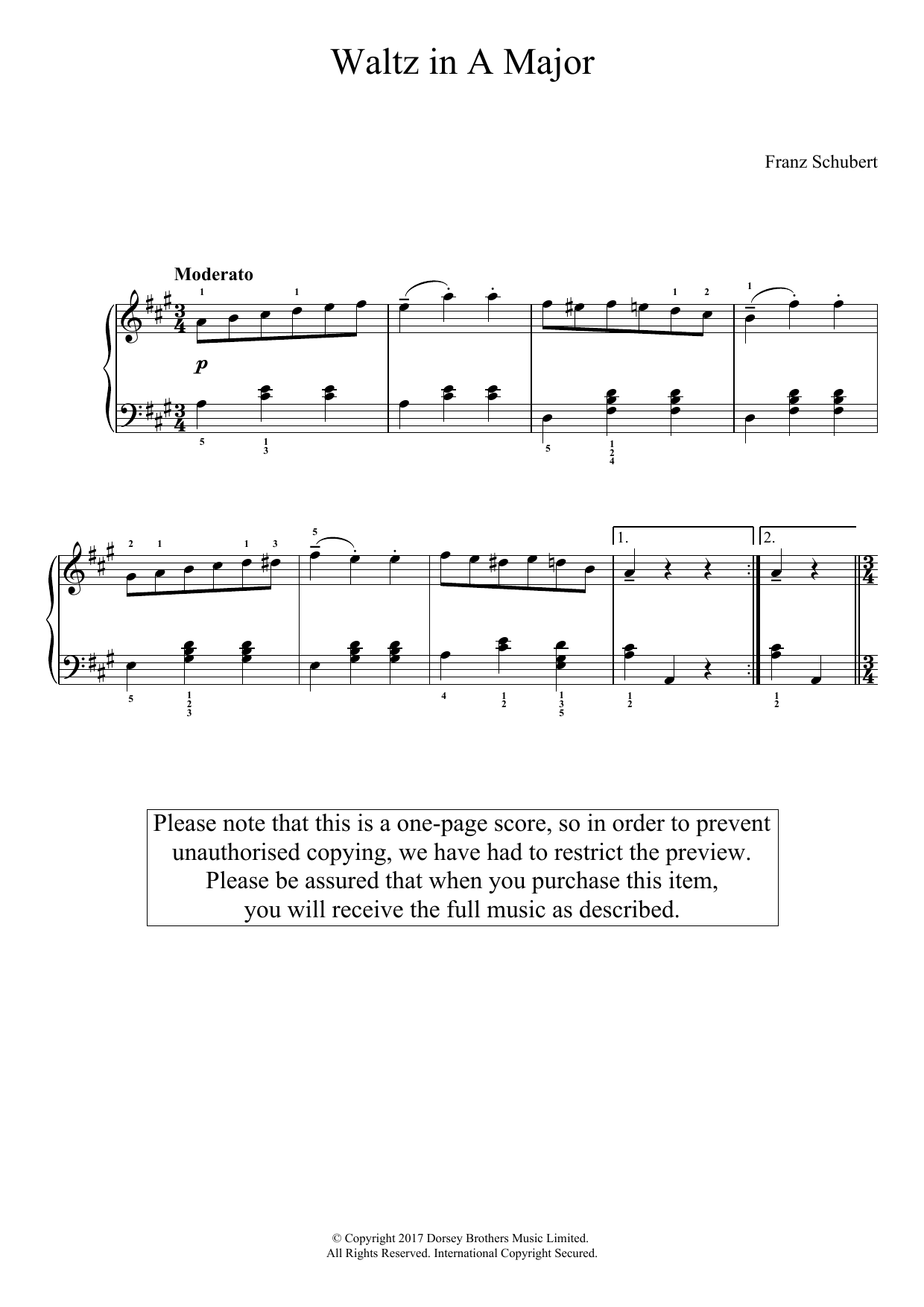 Product picture to: Waltz In A Major