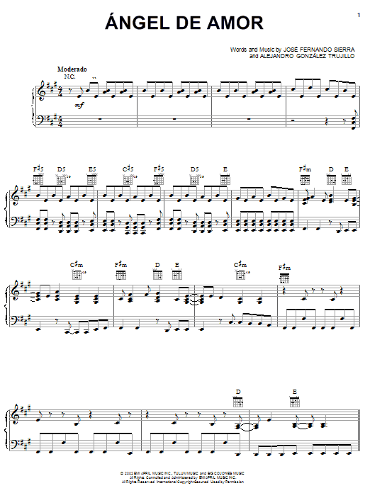Produktgalerie: Seite 1 von 1 Angel De Amor, Jose Fernando Sierra, Gesang, Gitarre, Klavier
