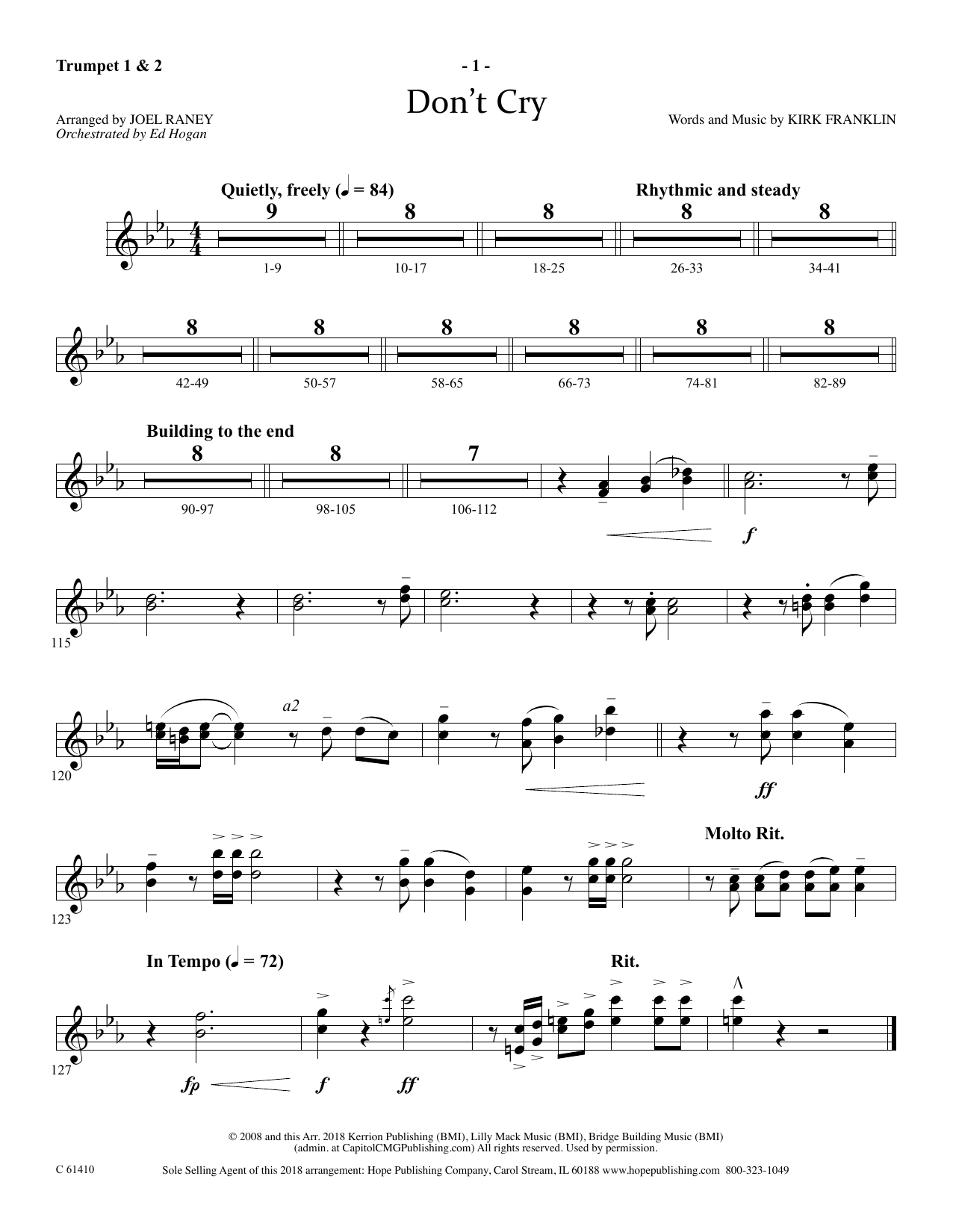 Produktbild zu: Don't Cry - Bb Trumpet 1 & 2