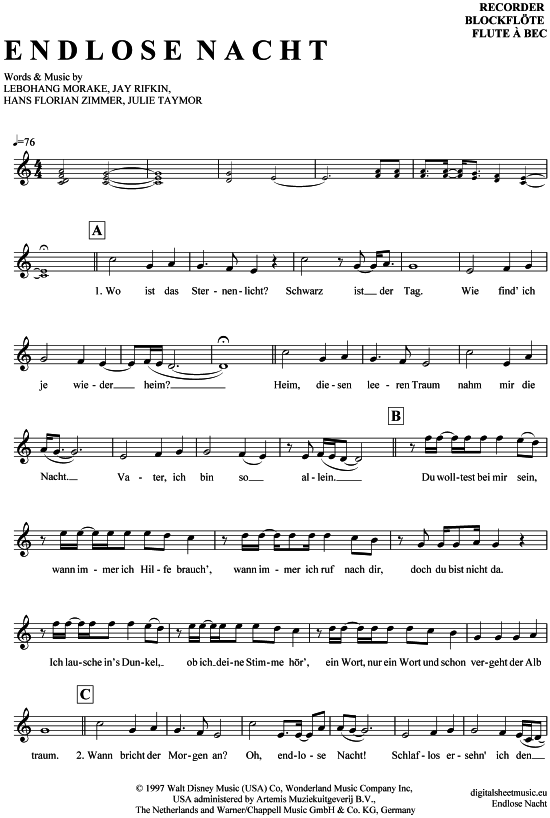 Product picture to: Endlose Nacht König der Löwen (Musical)