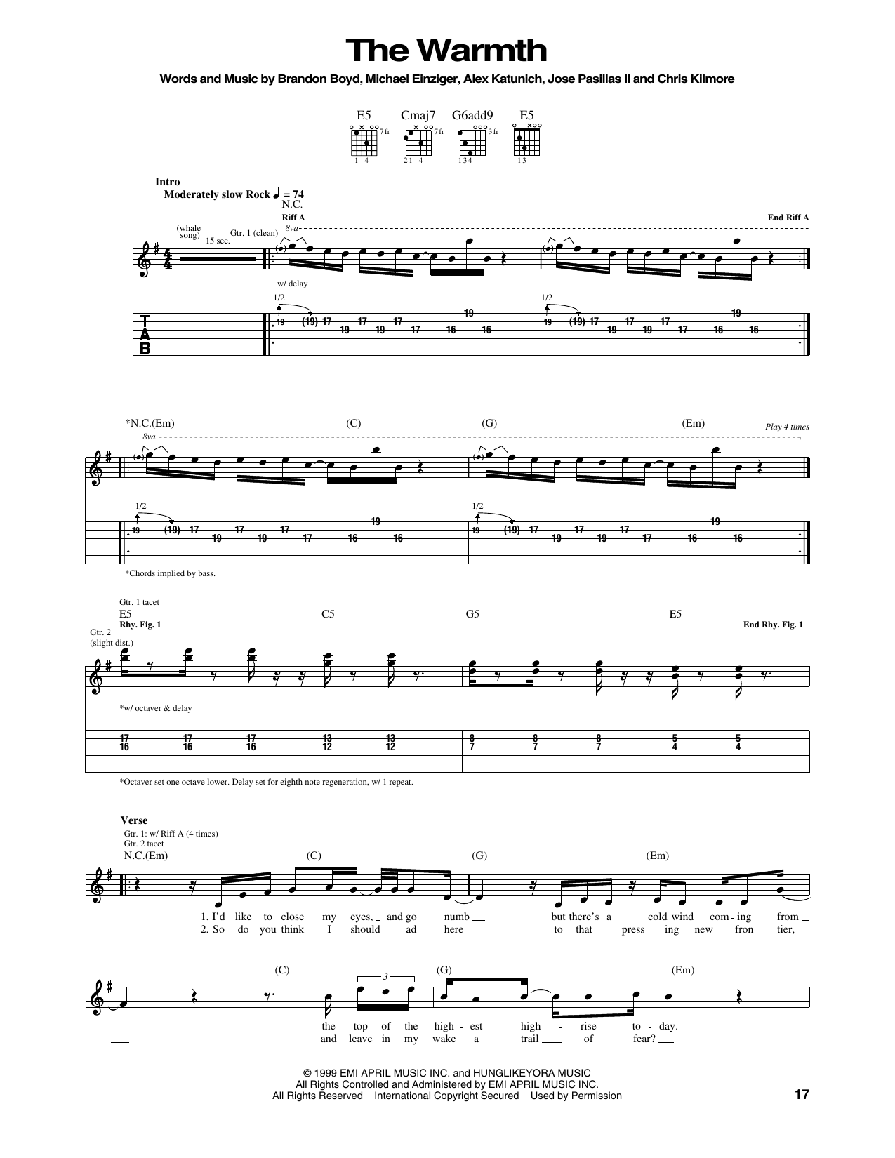 Produktgalerie: Seite 1 von 1 The Warmth, Incubus, Gitarre