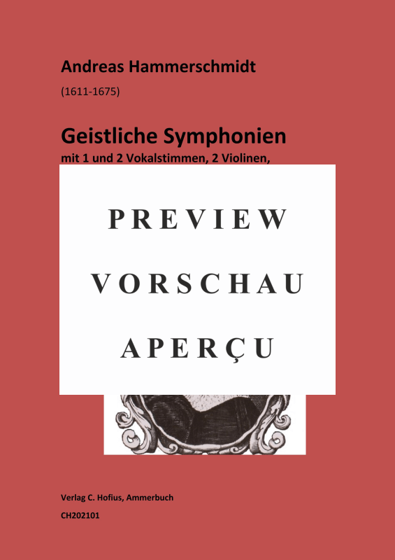 Produktgalerie: Seite 2 von 11 Musikalische Andachten III. Teil: Geistliche Symphonien, , (Gemischtes Ensemble 1-2 Vokalstimmen, 2 Violinen, Violon und BC)