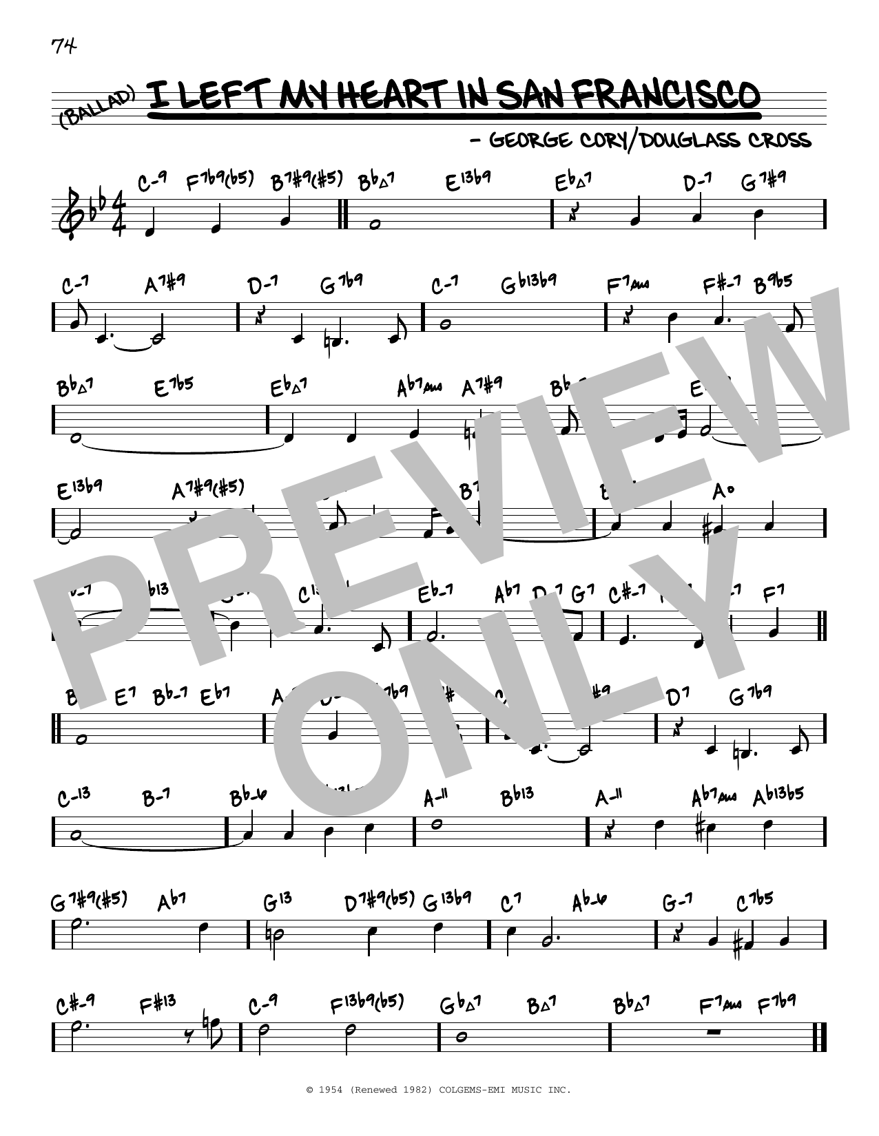 Product gallery: Page 1 of 1 I Left My Heart In San Francisco (arr. David Hazeltine), Tony Bennett