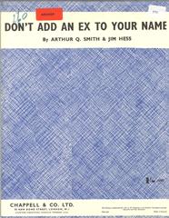 cover: Don't Add An Ex To Your Name, Jim Hess