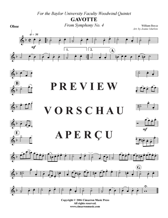 Produktgalerie: Seite 9 von 9 Gavotte aus Symphonie Nr. 4 , , (Holzbläser-Quintett)