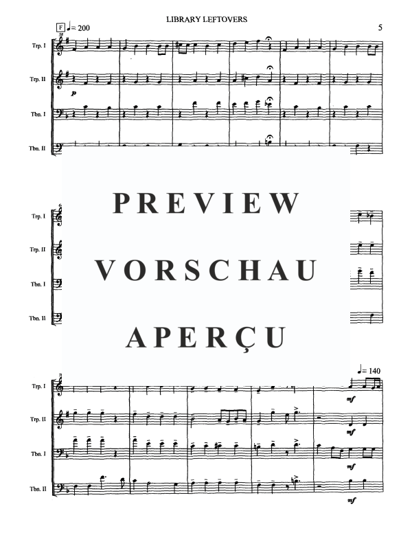 Produktgalerie: Seite 7 von 11 Library Leftovers, , Blechbläserquartett