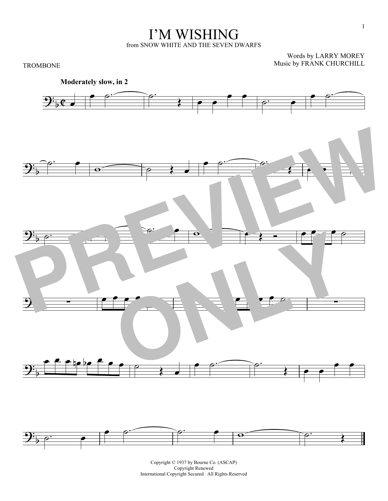 Product gallery: Page 1 of 1 I'm Wishing (from Snow White And The Seven Dwarfs), Larry Morey & Frank Churchill