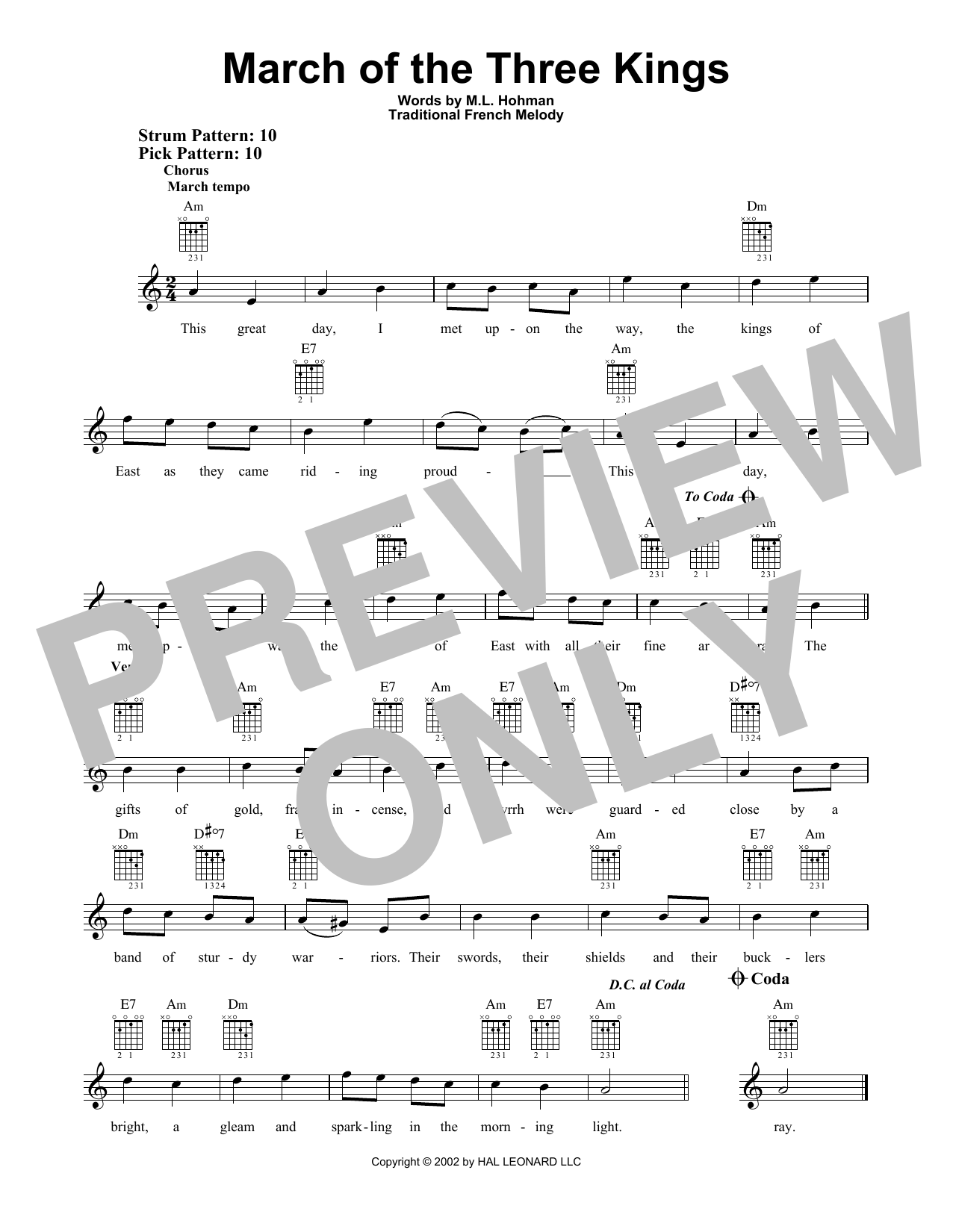 Product gallery: Page 1 of 1 March Of The Three Kings, Traditional French Melody