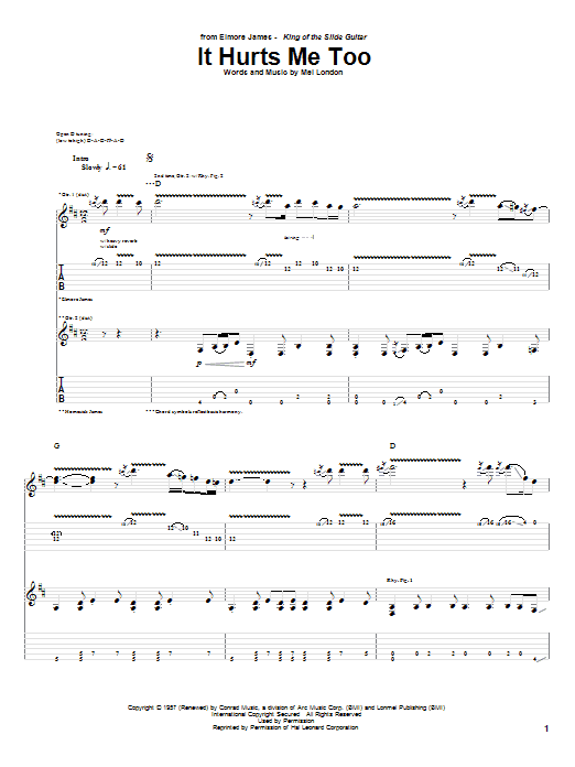 Product gallery: Page 1 of 1 It Hurts Me Too, Elmore James