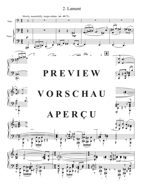 Produktgalerie: Seite 20 von 21 Concerto for Tuba and Chamber Orchestra , , (Tuba Solo + Klavier)