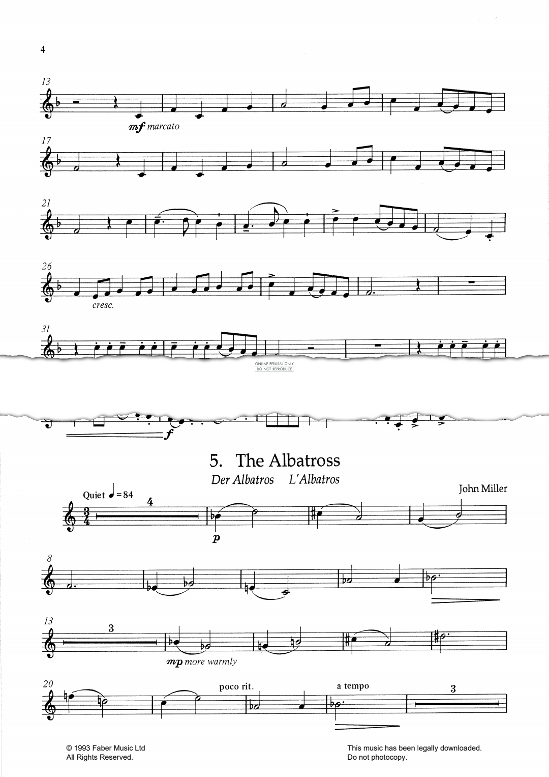 Produktgalerie: Seite 1 von 1 The Albatross, John Miller, Klavier, Trompete