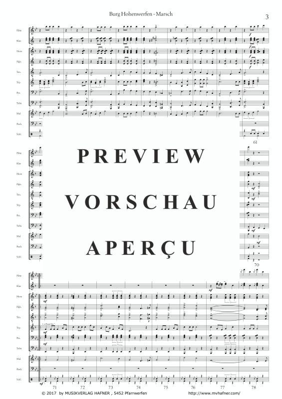 Product gallery: Page 8 of 11 Burg Hohenwerfen-Marsch, , (large wind orchestra)