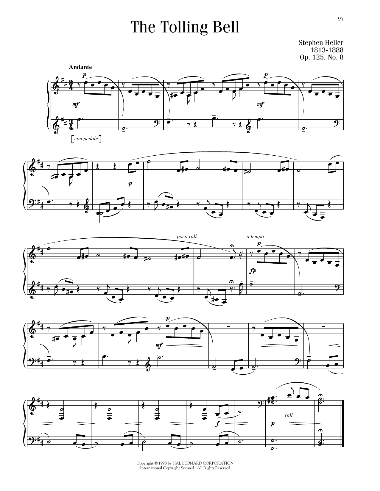 Product picture to: The Tolling Bell, Op. 125, No. 8