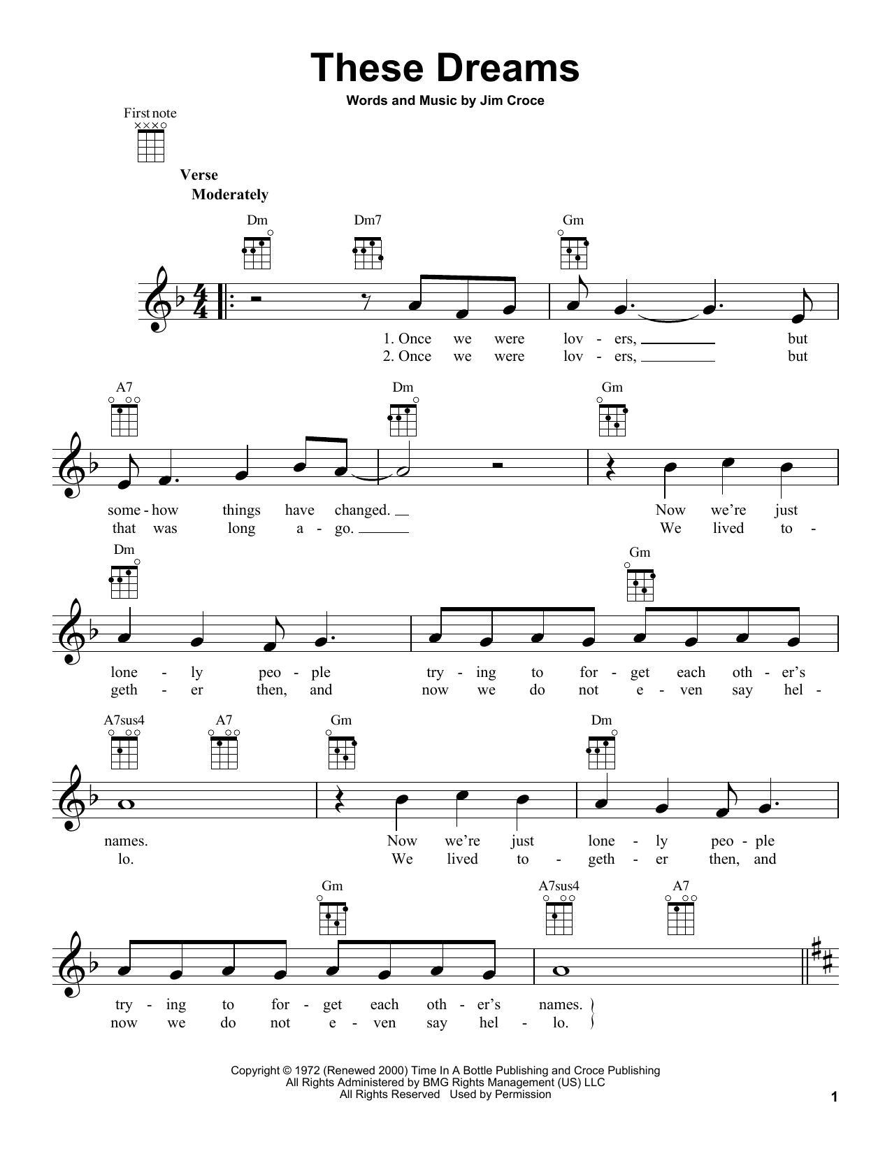 Product gallery: Page 1 of 1 These Dreams, Jim Croce