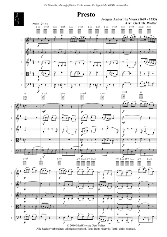 Produktbild zu: Presto Jacques Aubert