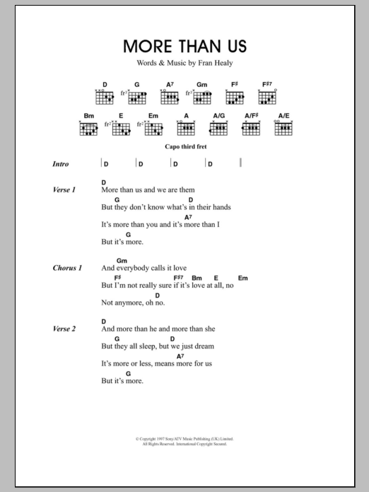 Produktgalerie: Seite 1 von 1 More Than Us, Travis, Gitarre