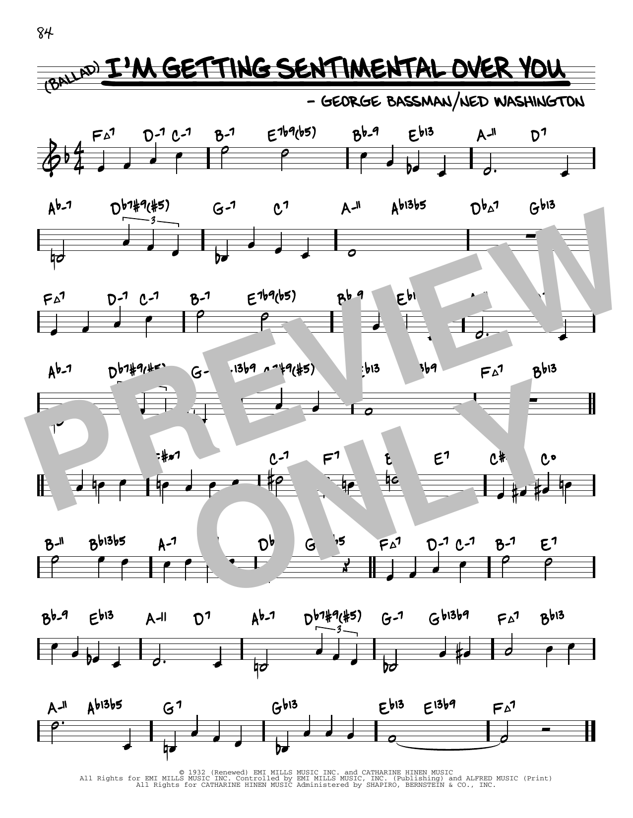 Produktbild zu: I'm Getting Sentimental Over You (arr. David Hazeltine)