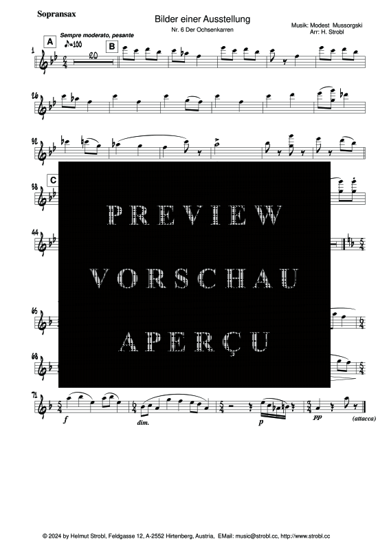 Produktgalerie: Seite 8 von 11 Der Ochsenkarren, , Saxophon Quintett