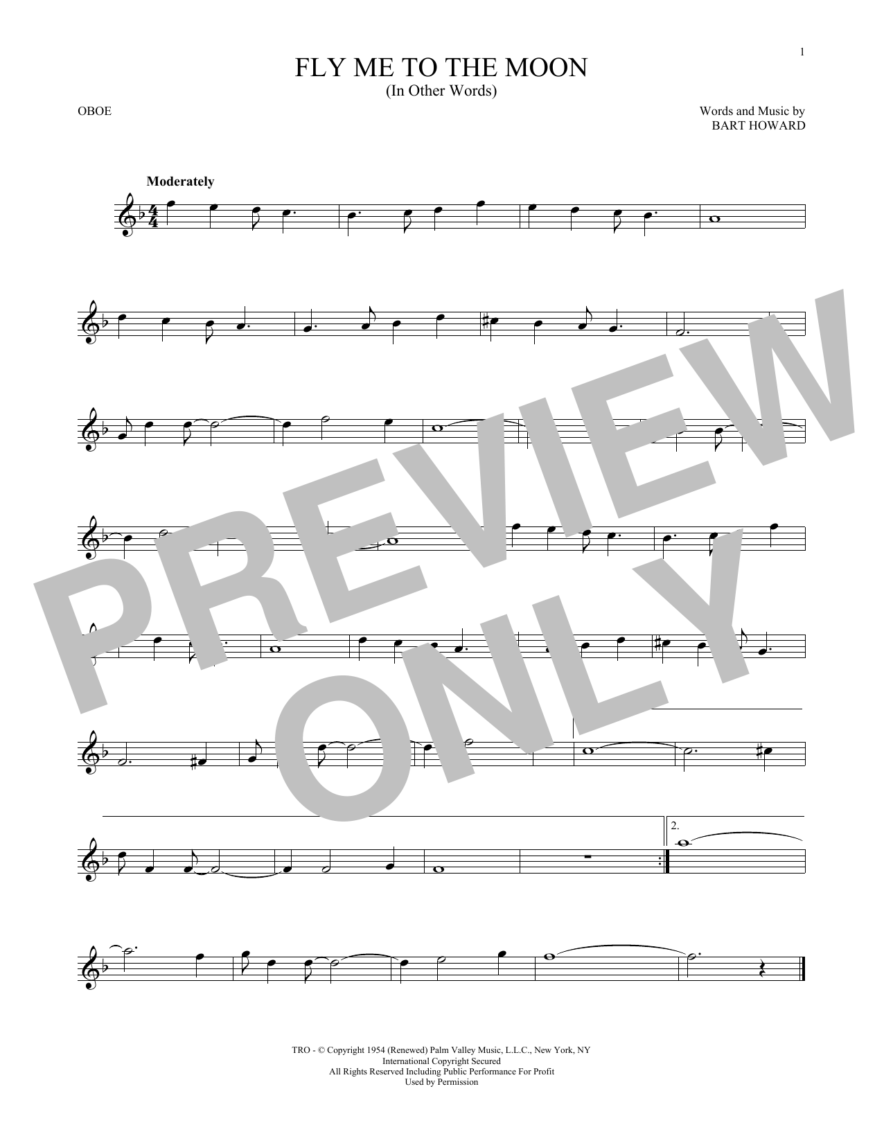 Produktgalerie: Seite 1 von 1 Fly Me To The Moon (In Other Words), Tony Bennett, Oboe