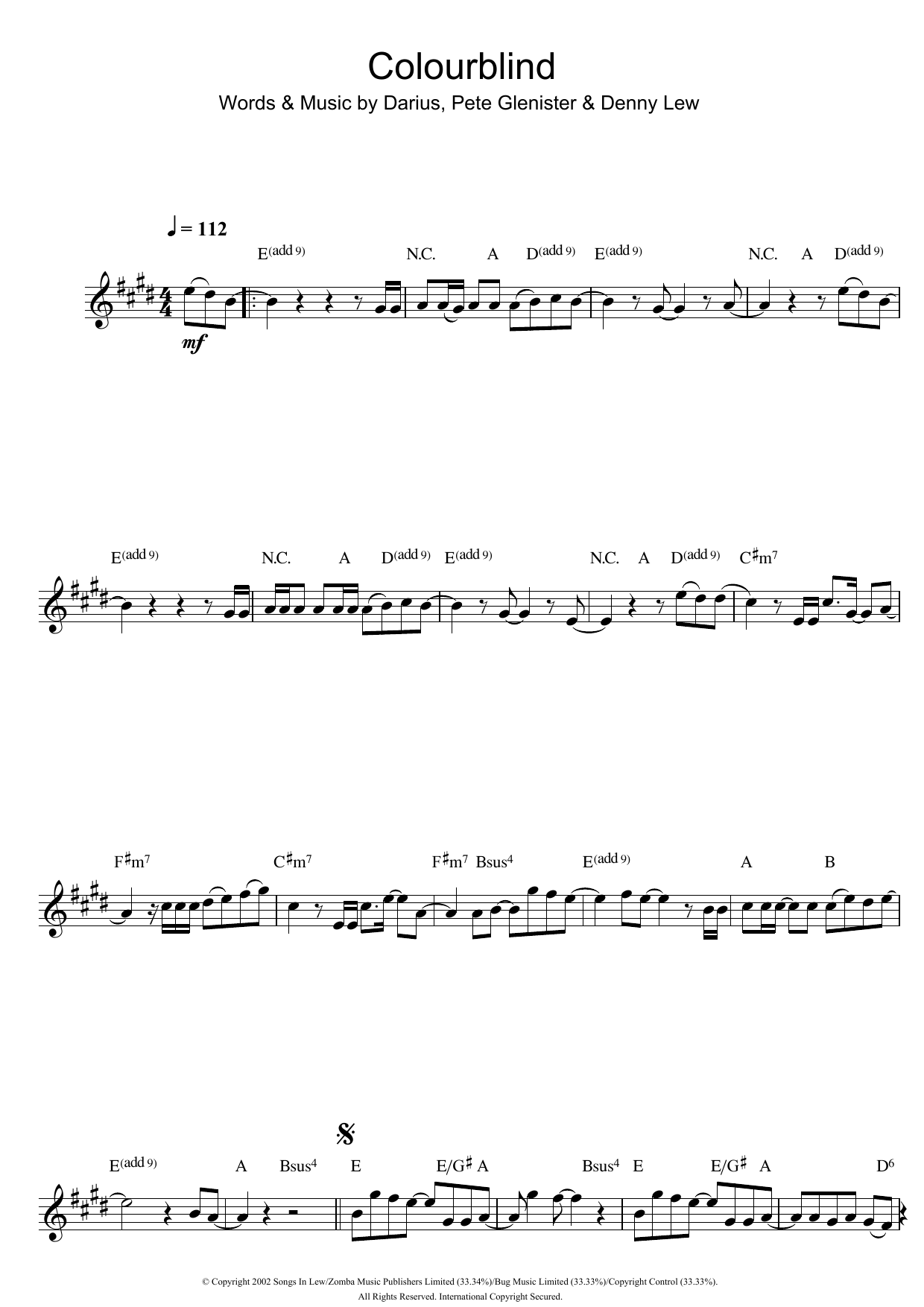 Product gallery: Page 1 of 1 Colourblind, Darius