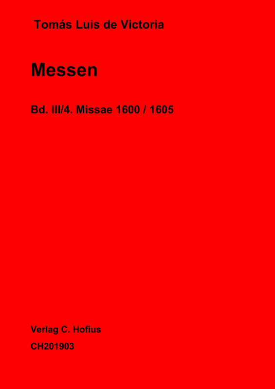 Produktbild zu: Missae 1600/1605 (Messen Bd. 4)