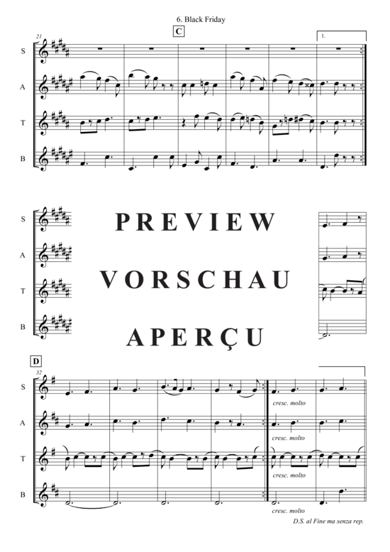gallery: Black Friday , , (Saxophon Quartett SATB)
