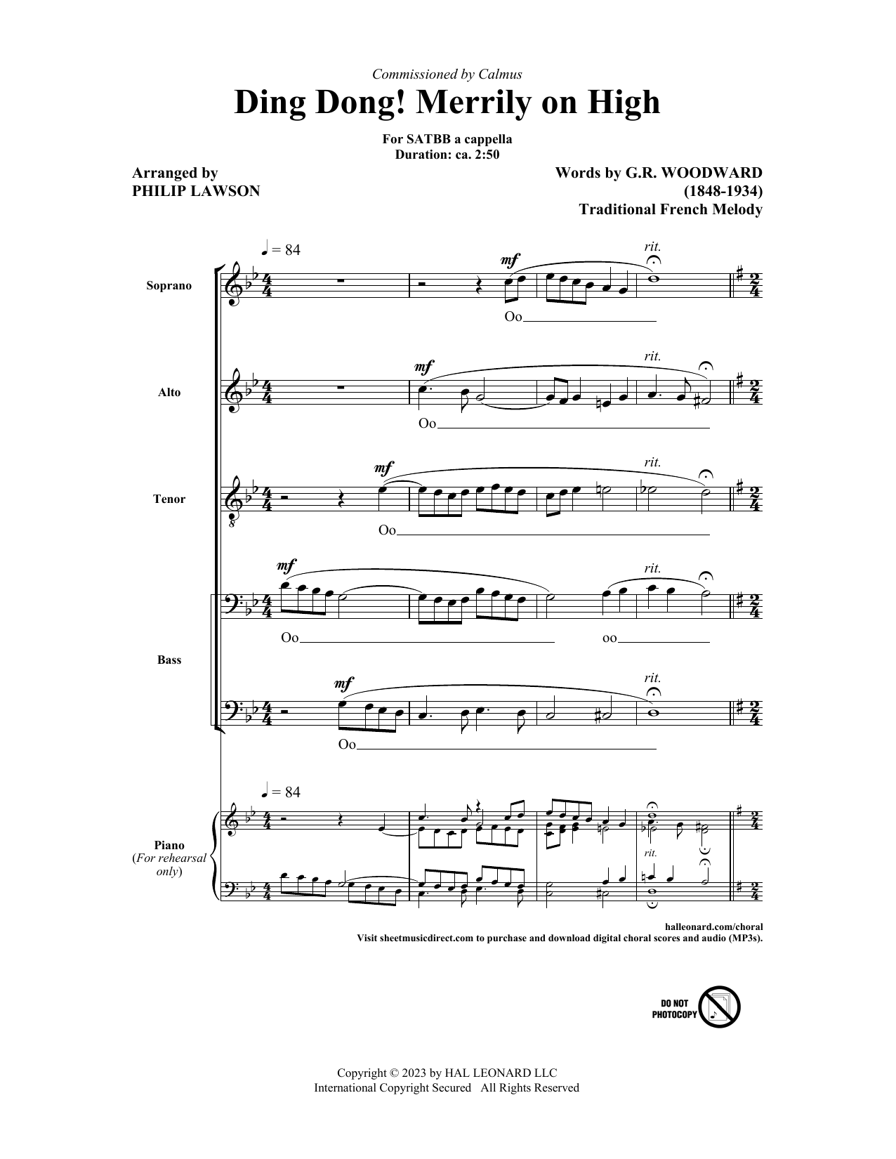 Produktbild zu: Ding Dong! Merrily On High (arr. Philip Lawson)