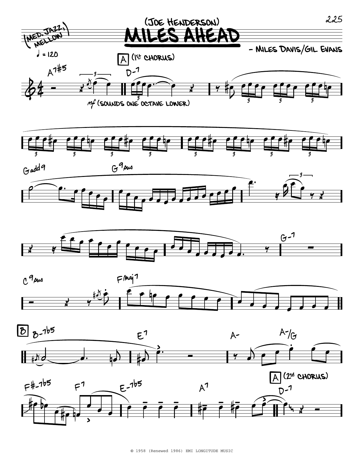 Produktbild zu: Miles Ahead (solo only)