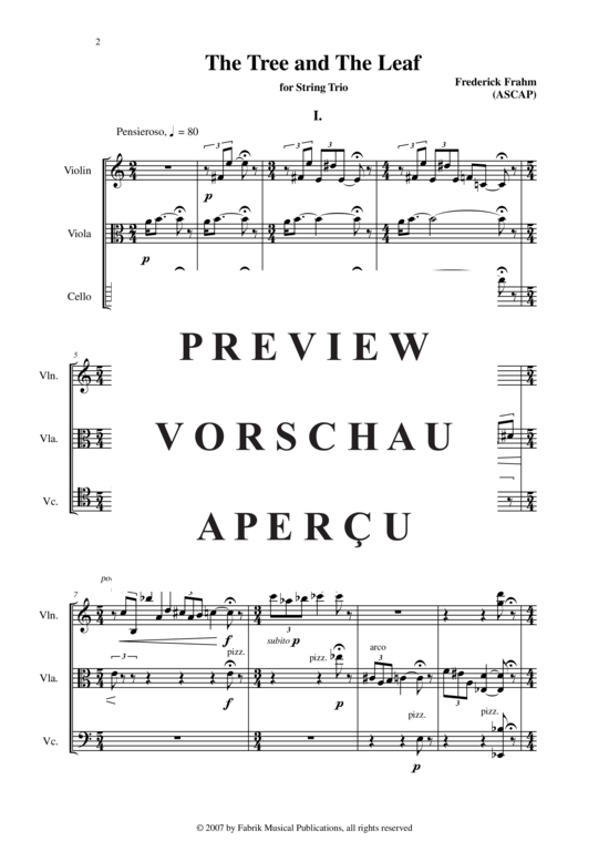 Produktgalerie: Seite 3 von 21 The Tree and the Leaf , , (Violine, Viola, Cello)