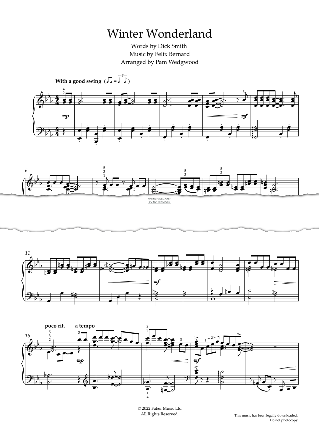 Produktgalerie: Seite 1 von 1 Winter Wonderland, Felix Bernard, Klavier