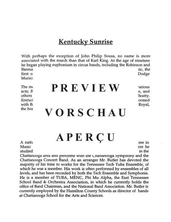 Product gallery: Page 3 of 21 Kentucky Sunrise March , , (Tuba Quartet)