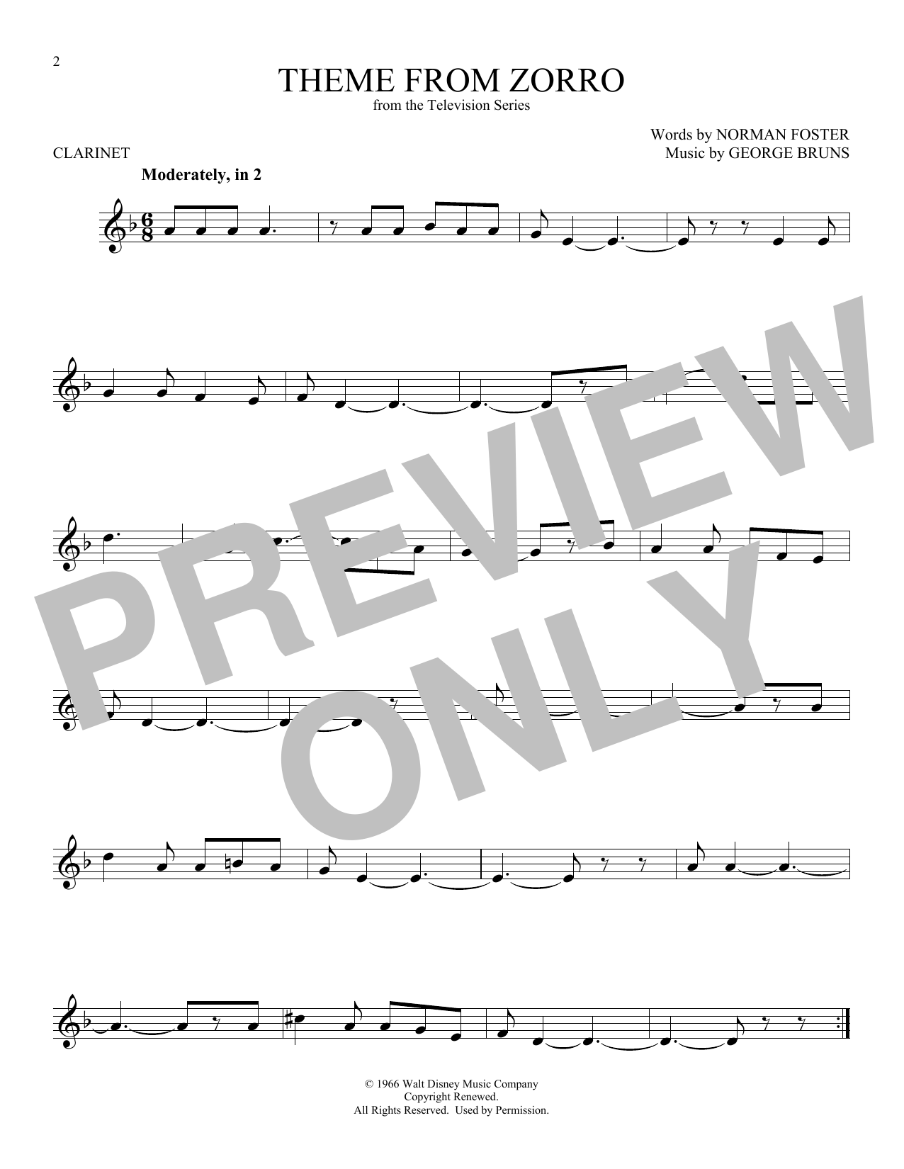 Product gallery: Page 1 of 1 Theme From Zorro, George Bruns