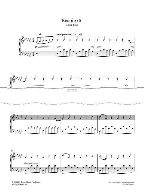 Produktgalerie: Seite 1 von 1 Respiro 5, Olivia Belli, Klavier