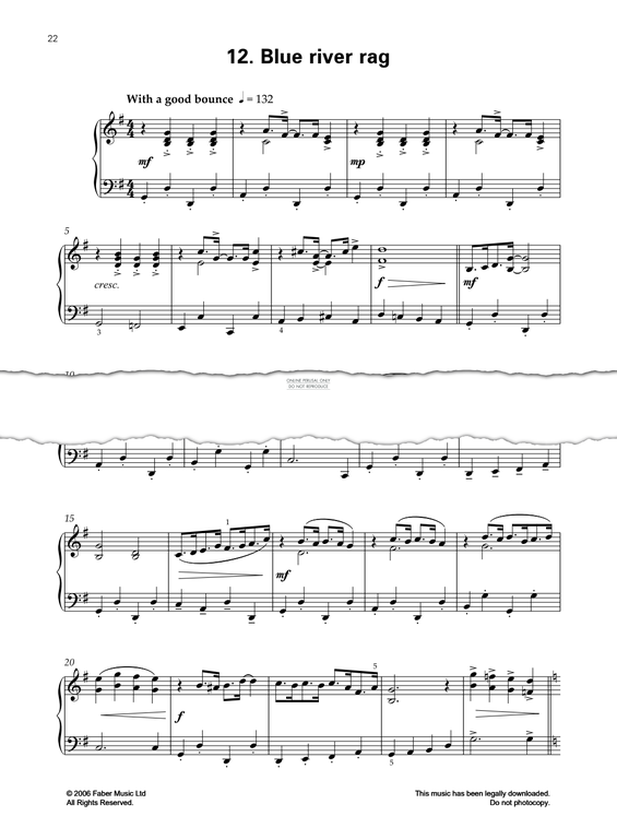 Produktgalerie: Seite 1 von 1 Blue River Rag, Pam Wedgwood, Klavier