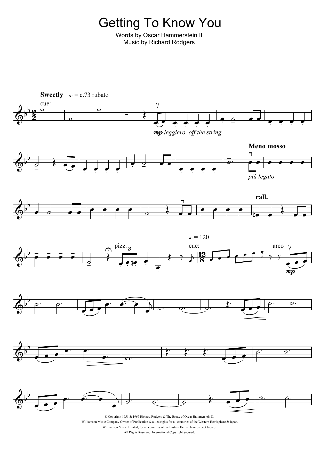 Product picture to:  Getting To Know You (from The King And I) - Rodgers & Hammerstein