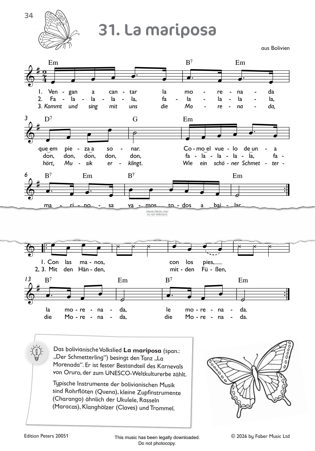 Produktbild zu: La mariposa