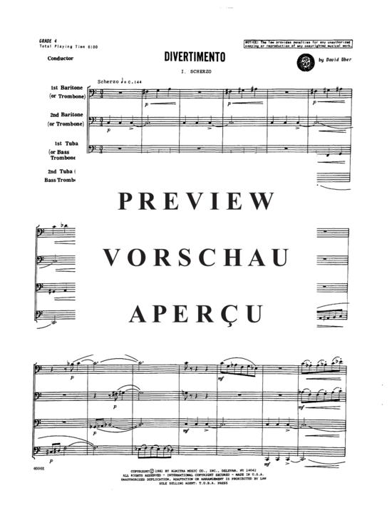 Product gallery: Page 4 of 21 Divertimento , , (Tuba Quartett EETT)