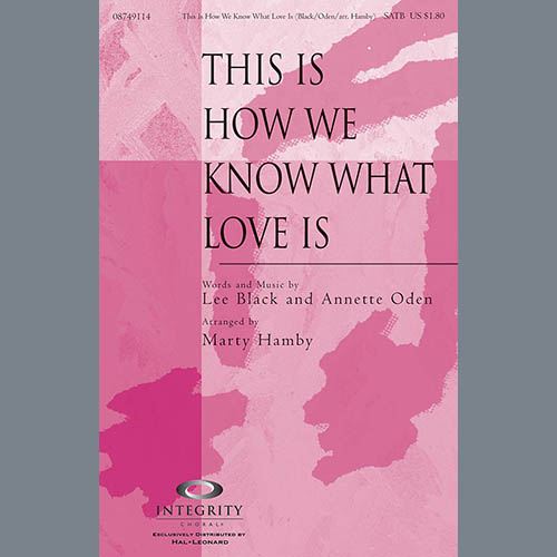 cover: This Is How We Know What Love Is, Marty Hamby