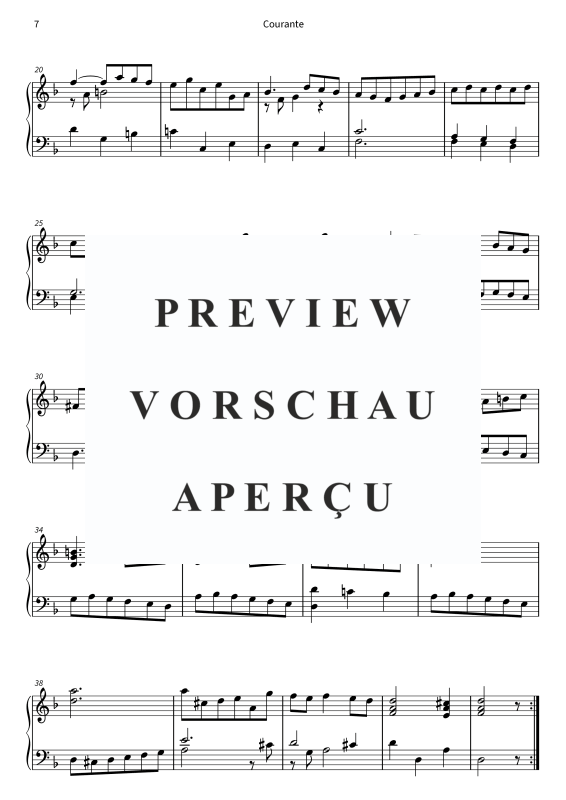 Product gallery: Page 9 of 11 Suite Nr. 4 d-Moll HWV 437 - Allemande · Courante · Sarabande · Gigue, , Solo Piano