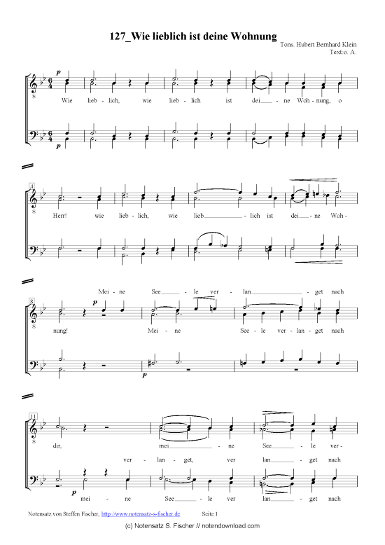 Product picture to: Wie lieblich ist deine Wohnung  Hubert Bernhard Klein